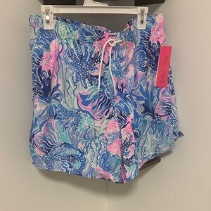Lilly Pulitzer Blue and Pink Athletic Shorts